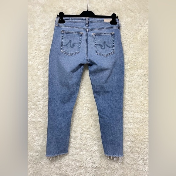 Ag Adriano Goldschmied The Prima Cigarette Crop Distressed Jeans - Picture 2 of 10